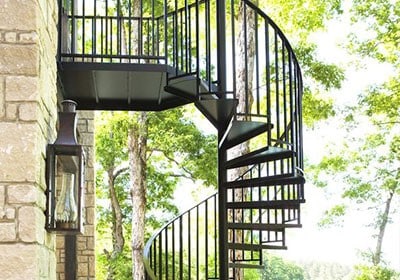 Outdoor Staircases. Spiral & Straight